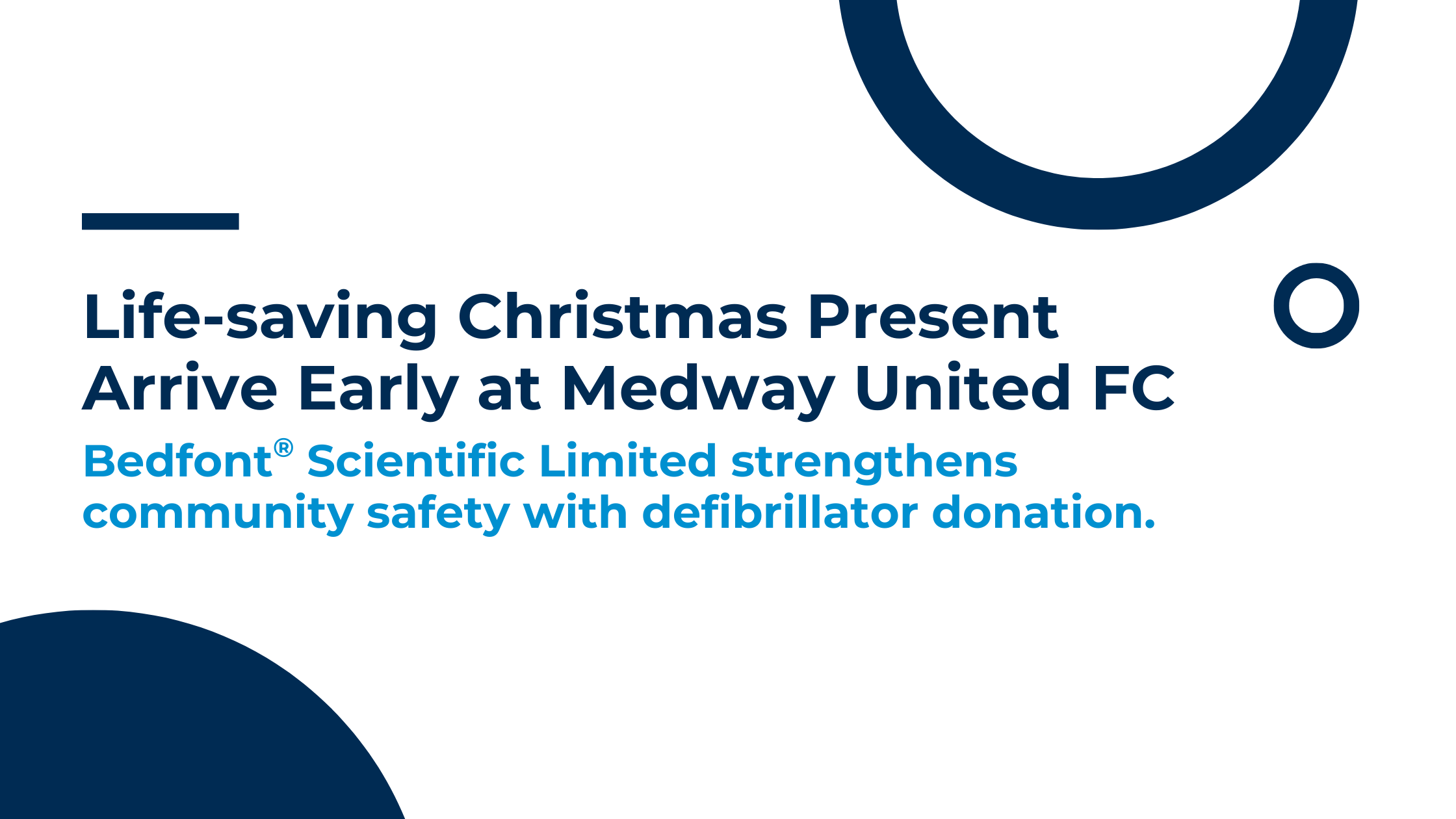 Life-saving Christmas present arrives early at Medway United FC