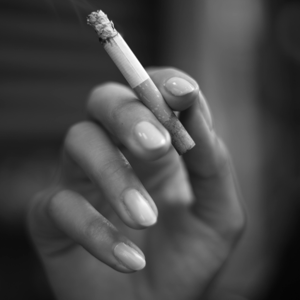 Cigarette in a hand