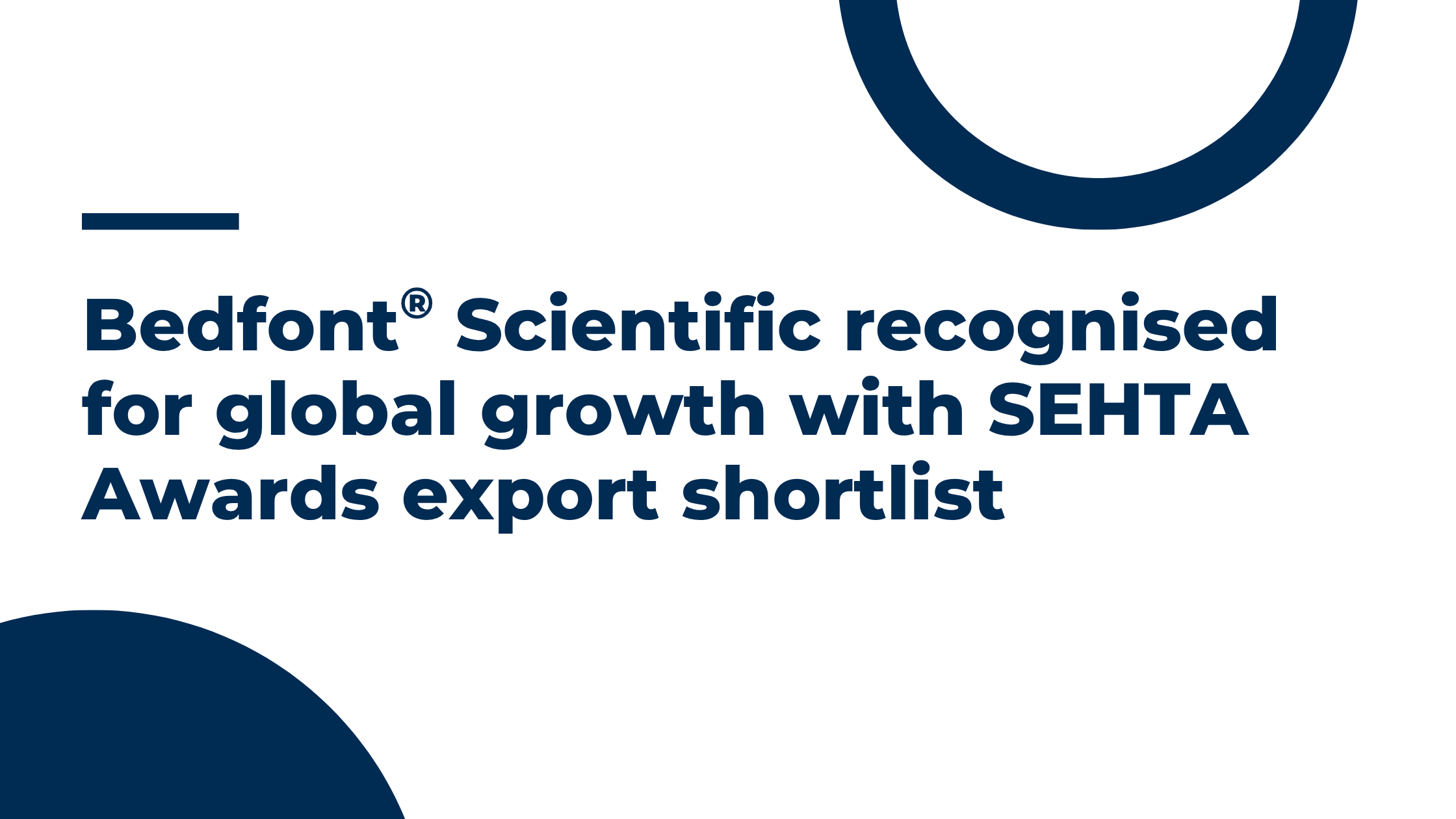 Bedfont® Scientific recognised for global growth with SEHTA Awards export shortlist